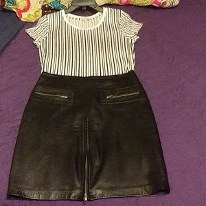 Soft leather skirt